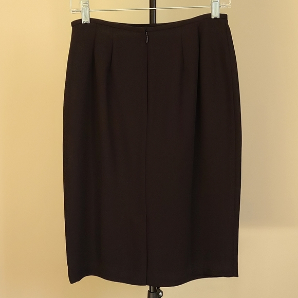 Grace 2-Piece Skirt Suit Set Blazer 8 / Skirt 6 Dark Chocolate Brown Career - Picture 7 of 11